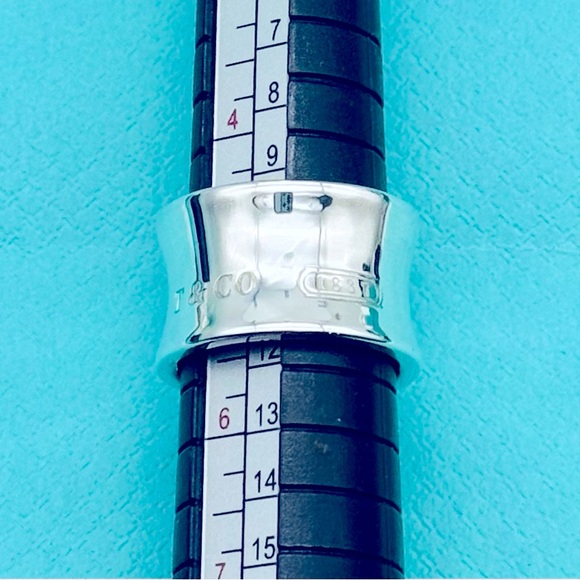Tiffany & Co SS 1837 Wide Band Ring Size 5 EUC - Picture 9 of 11